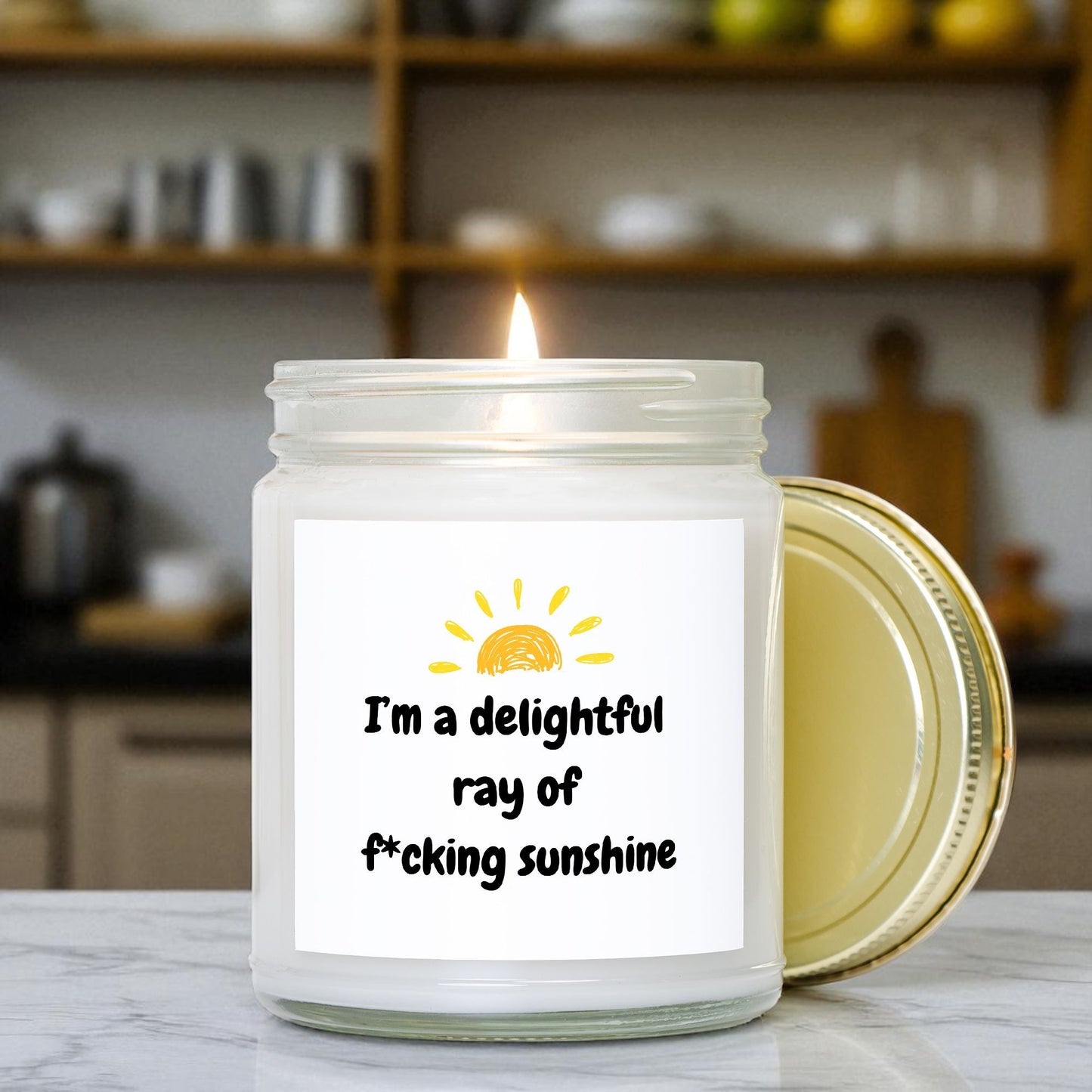 I'm a Delightful Ray of F*cking Sunshine Candle 9oz - Choose Your Scent!