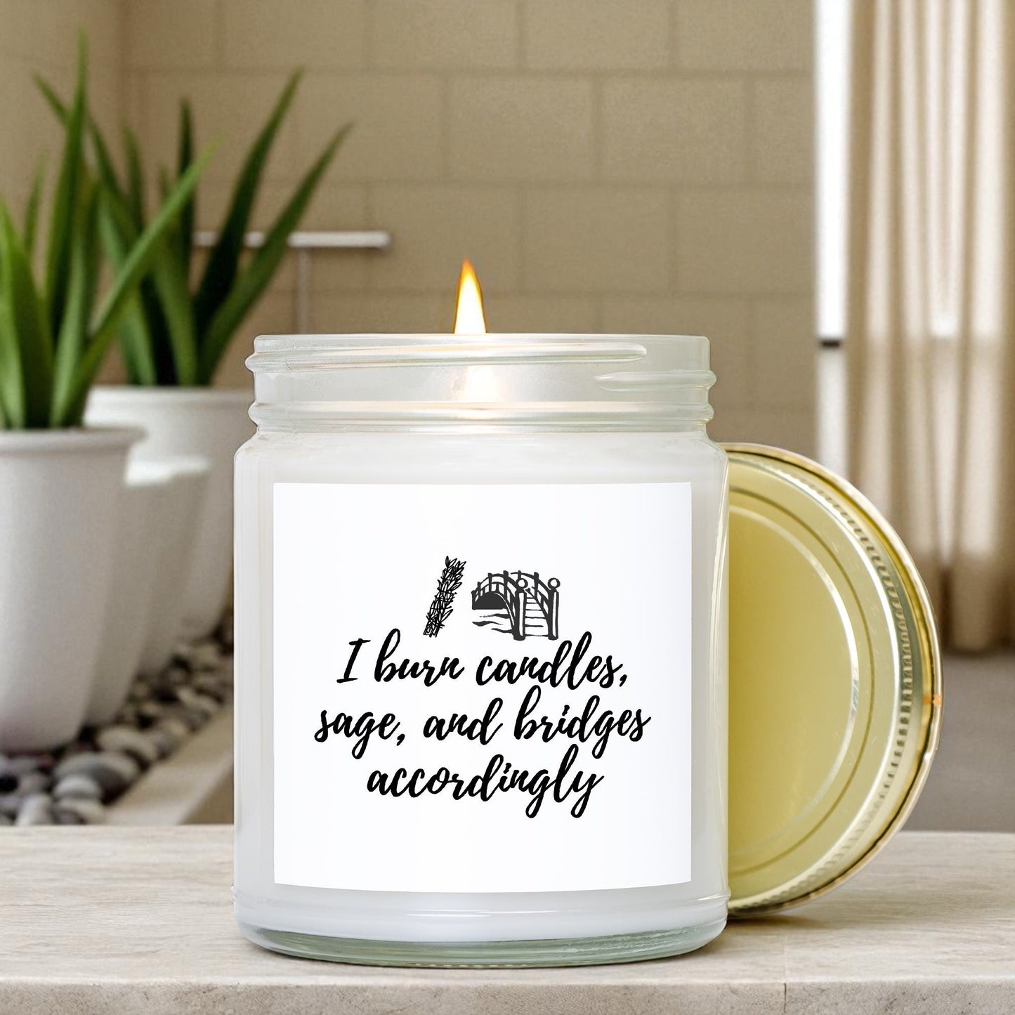 I Burn Sage and Bridges Candle 9oz - Choose Your Scent!