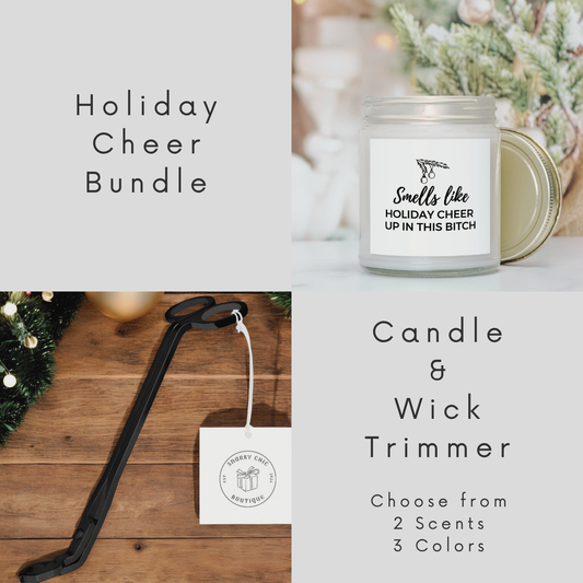 Holiday Cheer Candle & Trimmer Bundle