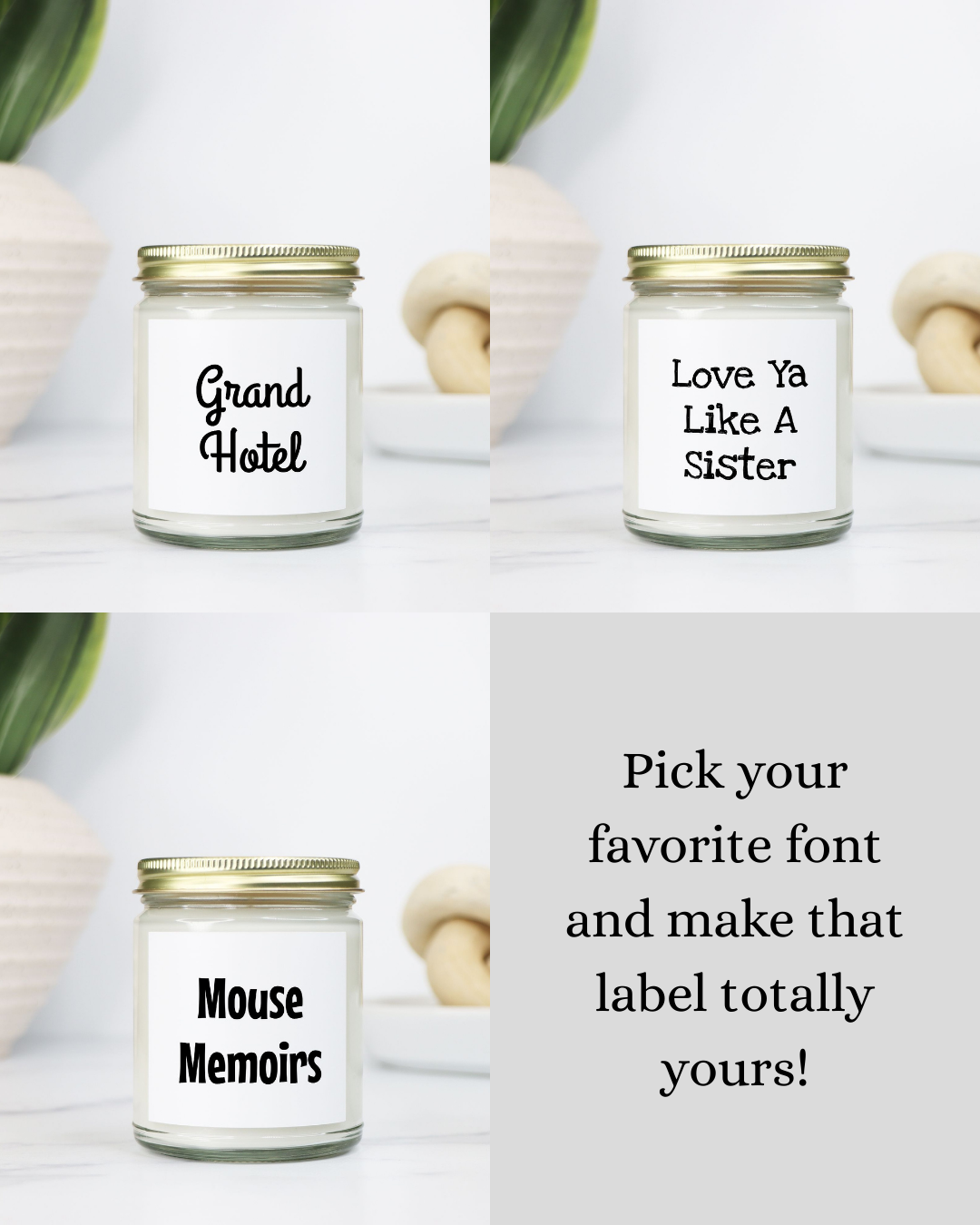 Personalized Snark Candle - Clear Jar 9oz