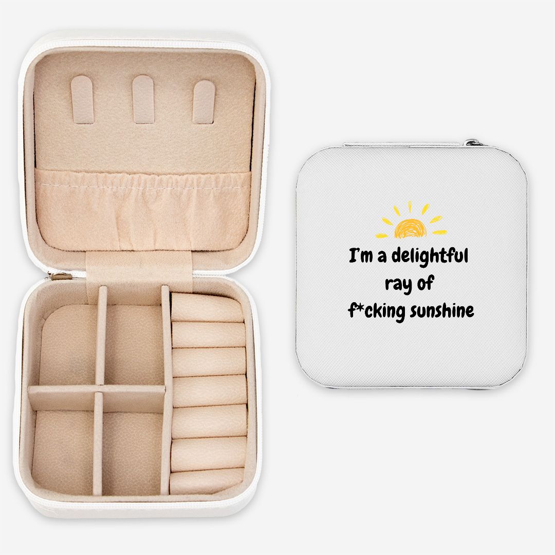 Jewelry Travel Case - I'm a Delightful Ray of F*cking Sunshine